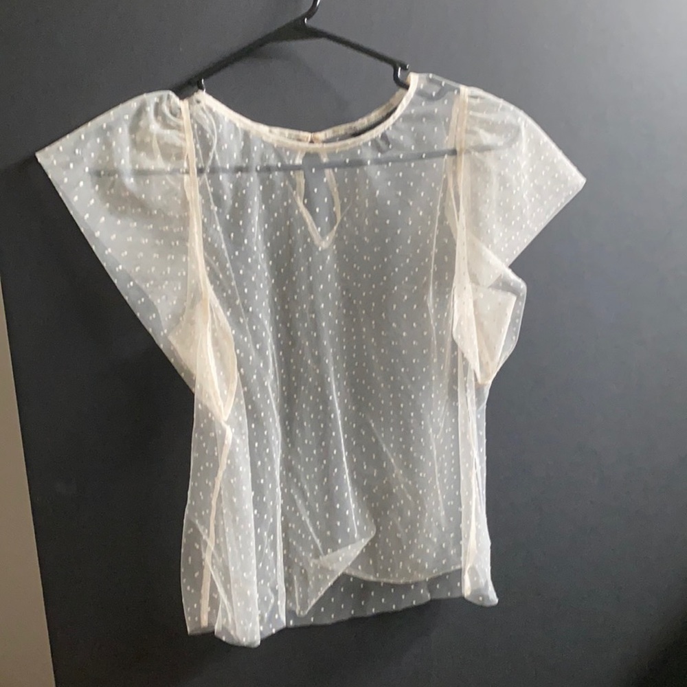 Never worn Banana Republic tulle shirt.